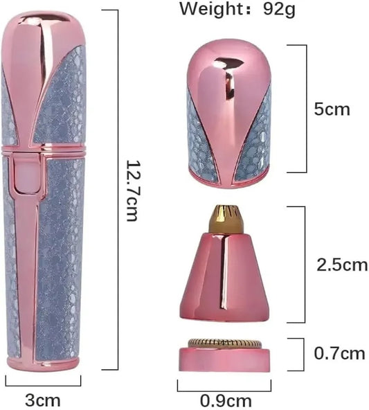 2-in-1 Rechargeable Eyebrow & Facial Hair Remover for Women