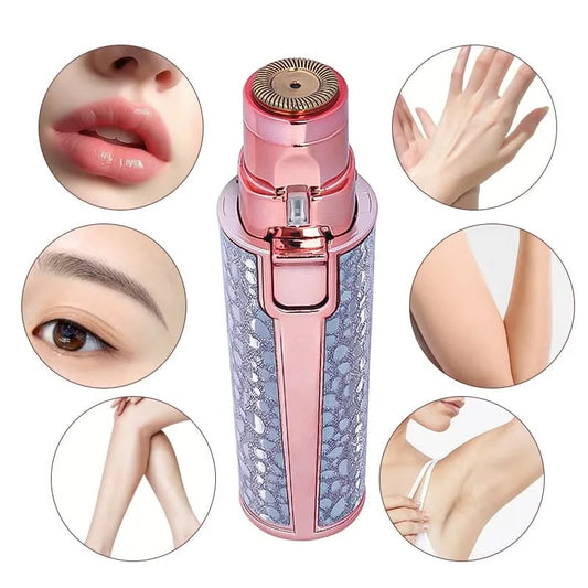 2-in-1 Rechargeable Eyebrow & Facial Hair Remover for Women