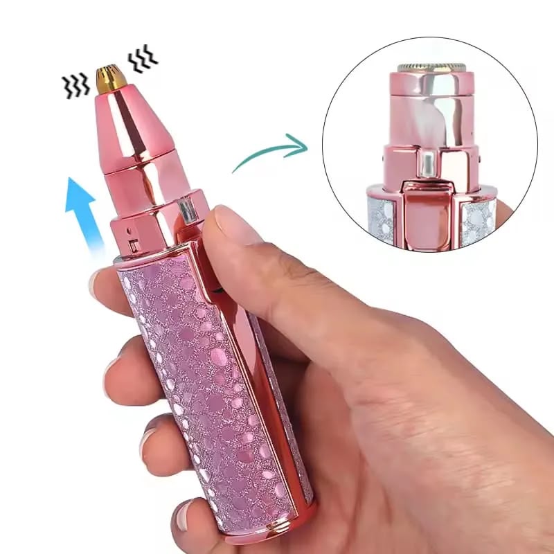 2-in-1 Rechargeable Eyebrow & Facial Hair Remover for Women