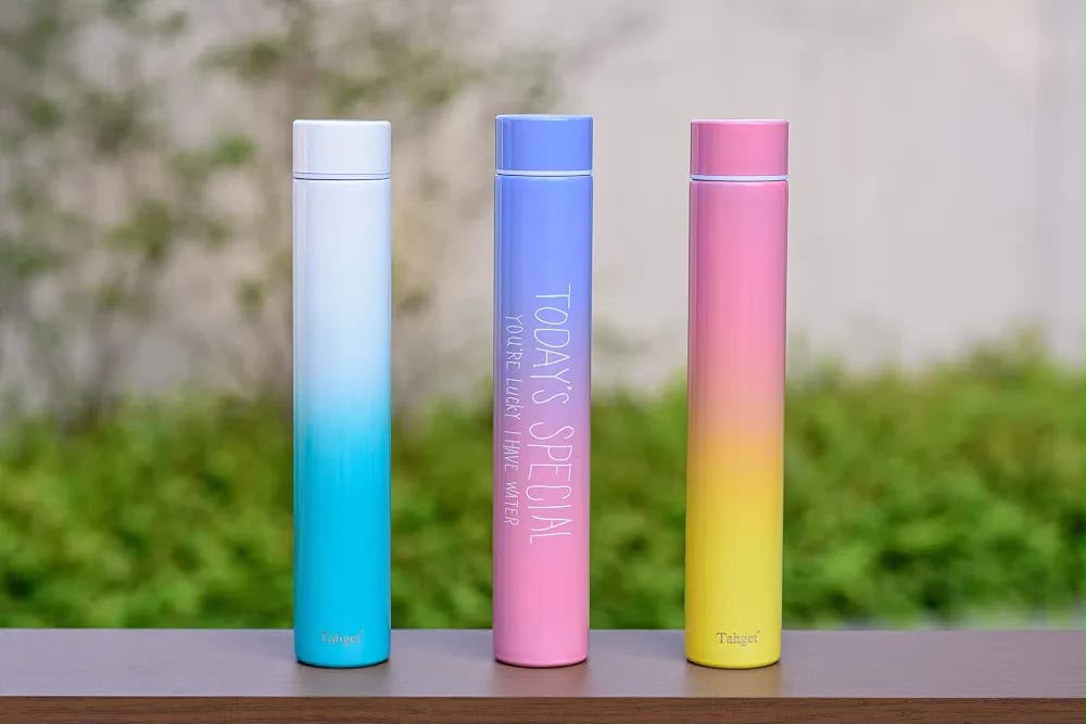 300ml Long Slim Water Bottle, Stainless Steel Thermos Water Bottle